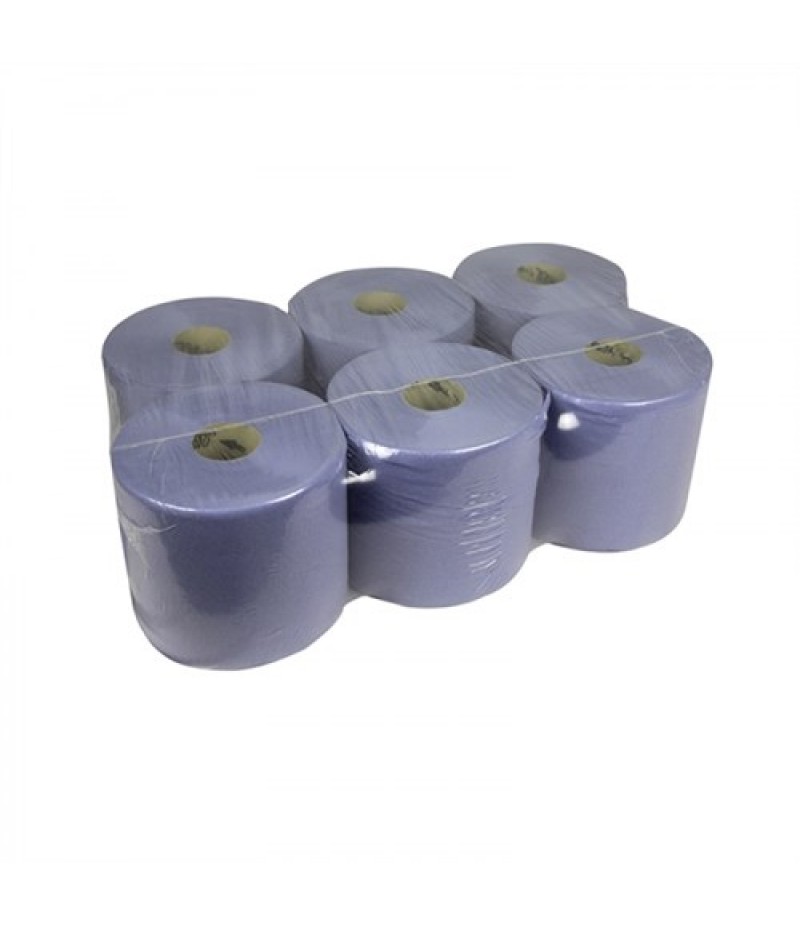 Poetsrol HPG Blauw 1-Laags 300m 6 Rollen