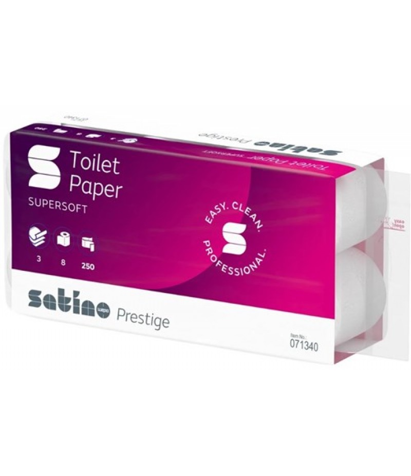 Toiletpapier Prestige MT1 3-Lgs 8x250 Vel 64 Rol 071340