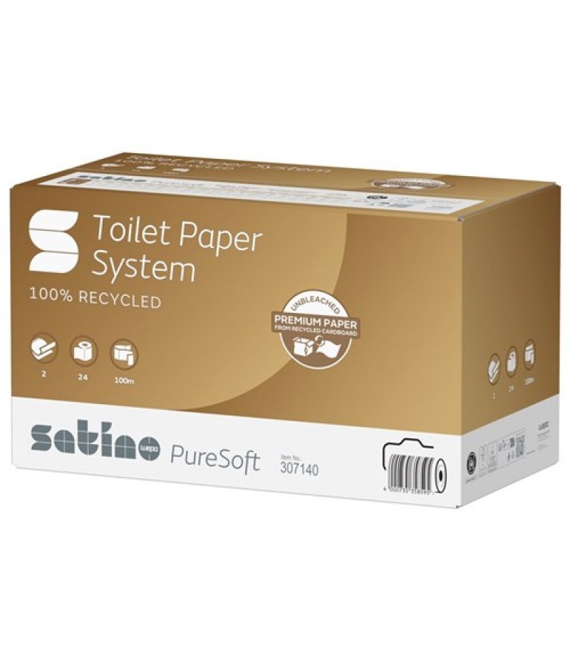 Satino PureSoft Systeem Toiletpapier 100m 24 rollen