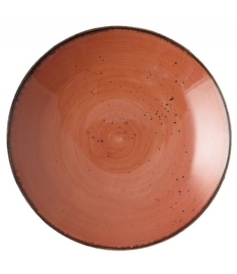 Continental Rustic Terracotta Bord Coup Vlak 29cm