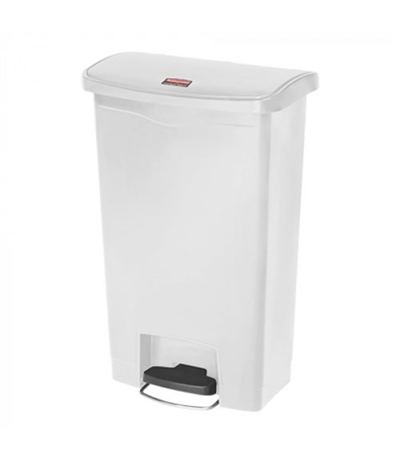 Pedaal Afvalbak Wit Kunststof 90 Liter Rubbermaid