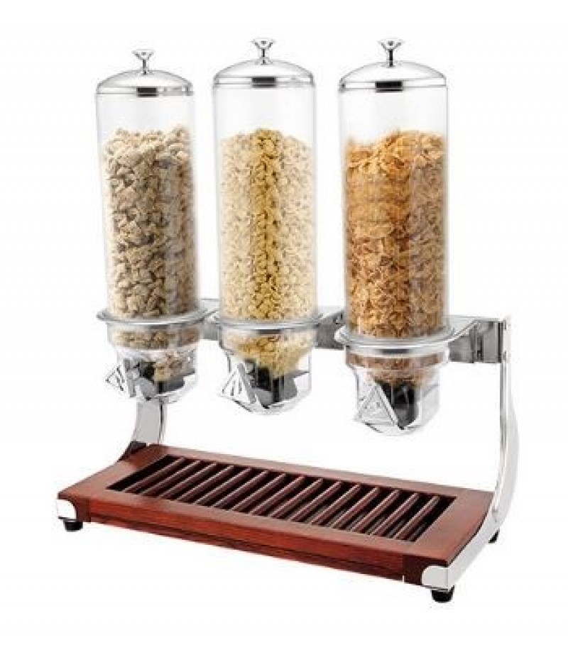 Dispenser 4Lx3 Hout Geschikt voor Muesli/Cornflakes/Noten