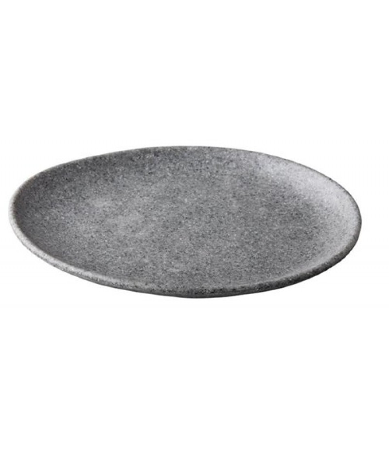 Pebble Grey Organisch Bord 26,5cm Melamine 12 Stuks